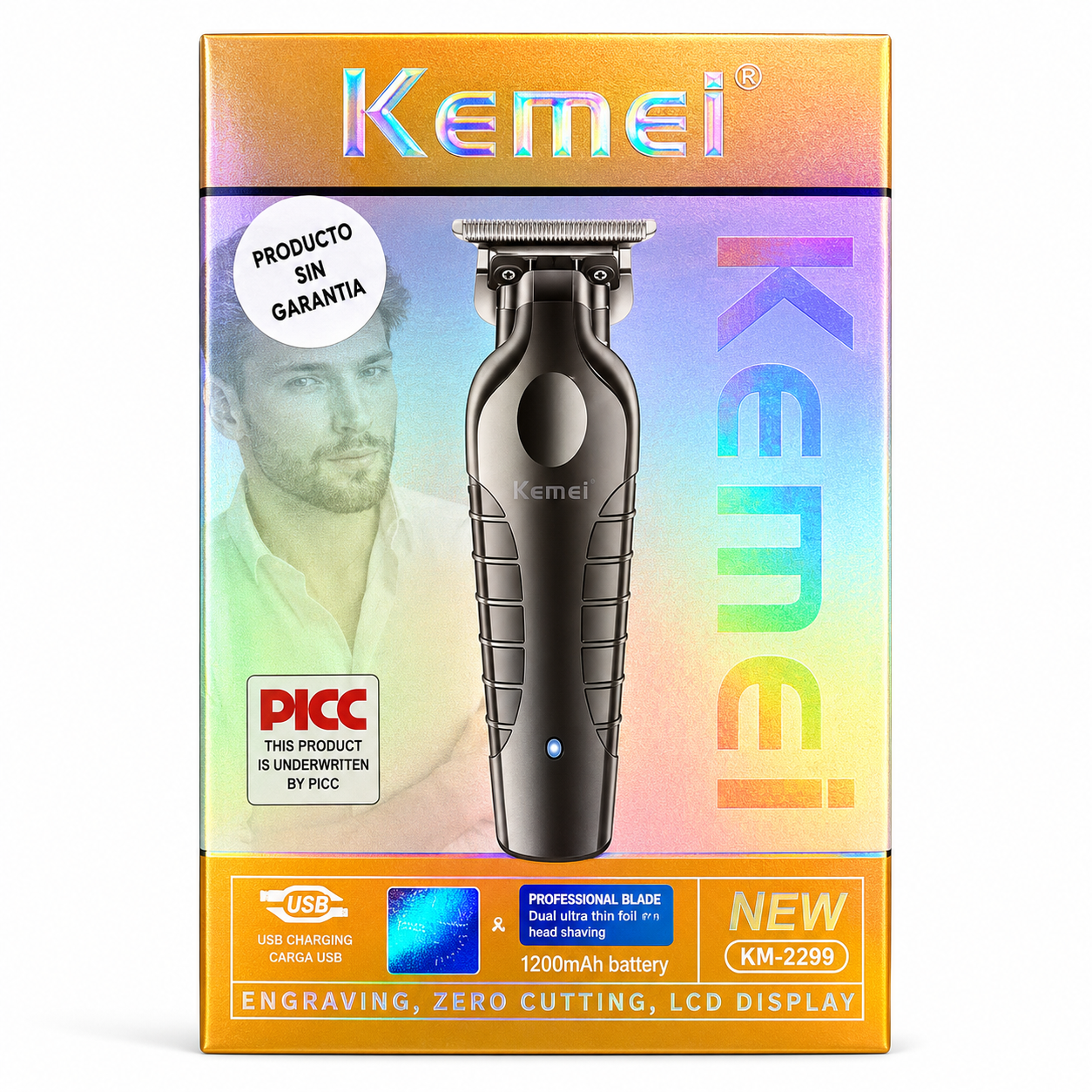 Kemei Trimmer Maquina Black KM-2299