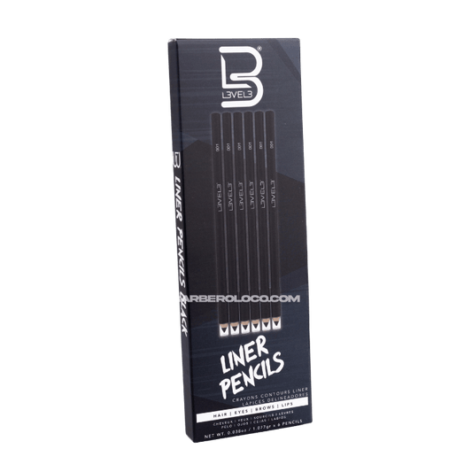 Lápices Delineadores de Color Negro  L3VEL3 (6 piezas)