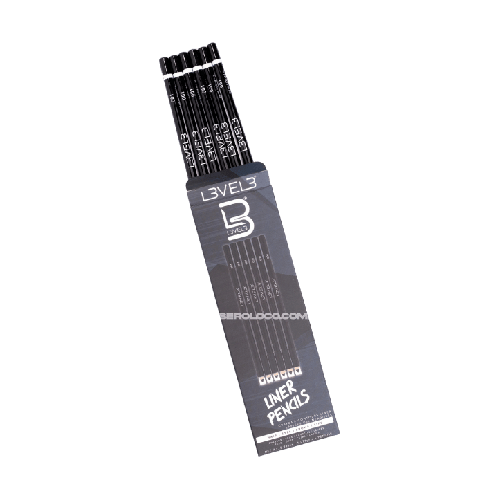 Lápices Delineadores de Color Negro  L3VEL3 (6 piezas)