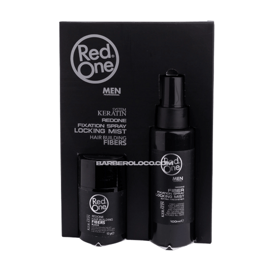 Set de Fibra Capilar + Spray Fijador Red One