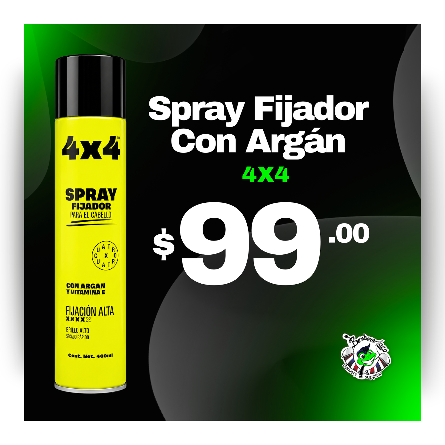 Spray Fijador con Árgán y Vitamina E | 4x4 400ml