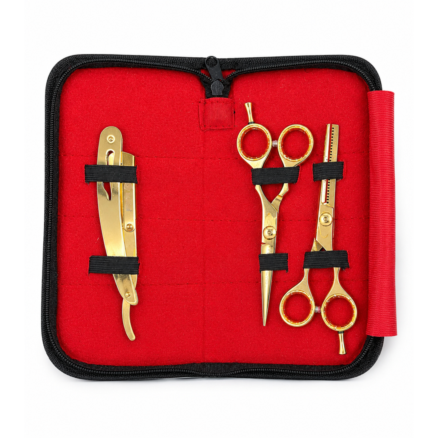 Trio Tijeras Crazy Barber Dorado 5.5