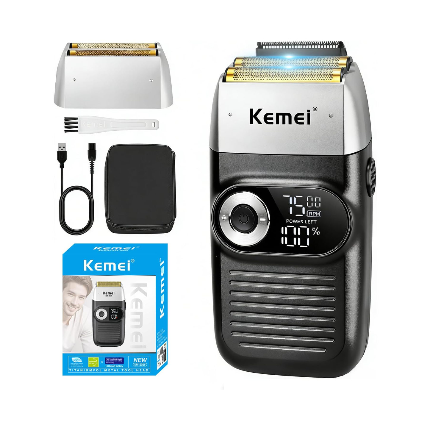 Kemei Shaver Doble Malla KM-2026