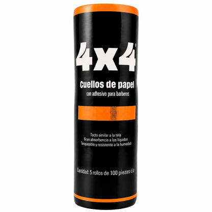 Papel Cuello 4x4 Naranja Paquete c/500 tiras