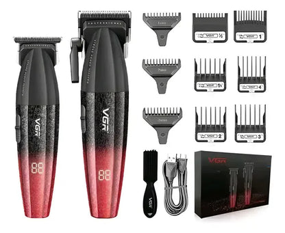 Combo VGR 640 Clipper y Trimmer Turbo 9000 RPM Red