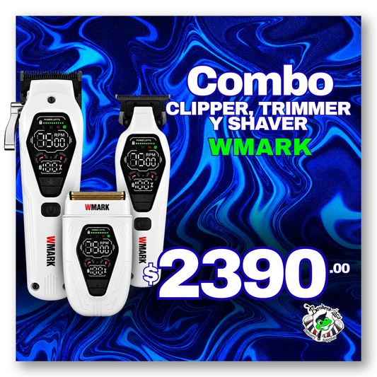 Combo White Clipper, Trimmer & Shaver WMARK NG-7602