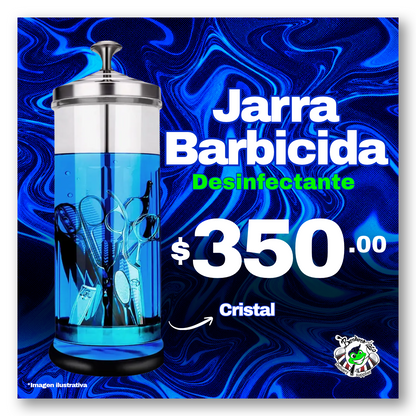 Jarra Barbicide Desinfectante de Herramientas