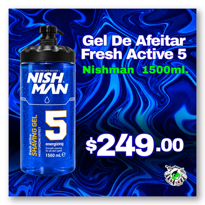 Gel para Afeitar NISHMAN Fresh Active 5