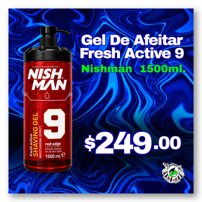 Gel para Afeitar NISHMAN Fresh Active 9