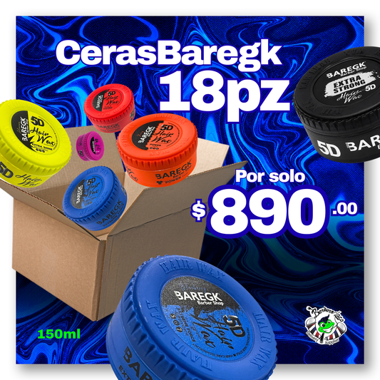Combo 18 Ceras Baregk Surtidas 150ml