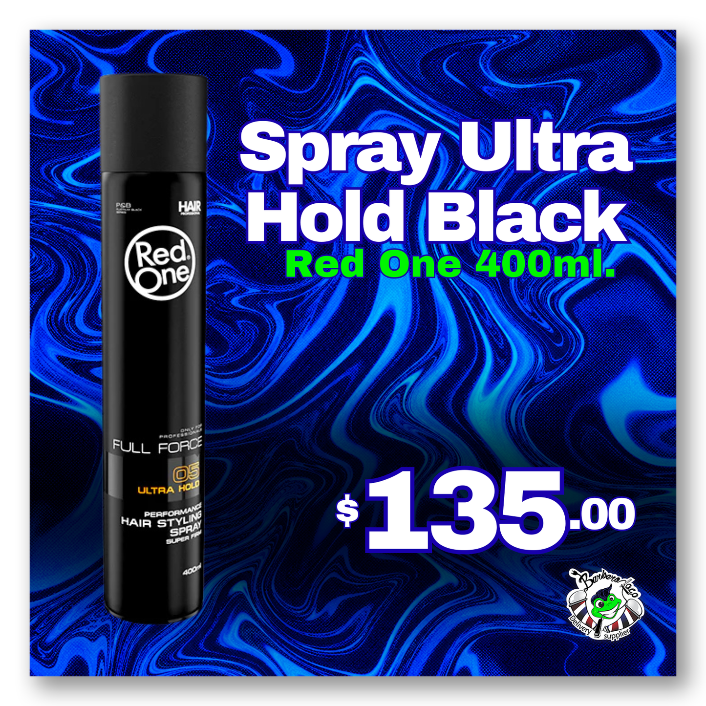 Spray Ultra Hold Black 400ml RED ONE