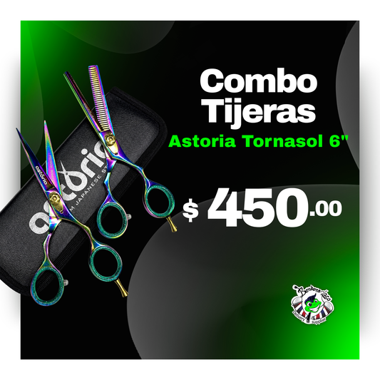 Combo Tijeras Astoria Tornasol  6"