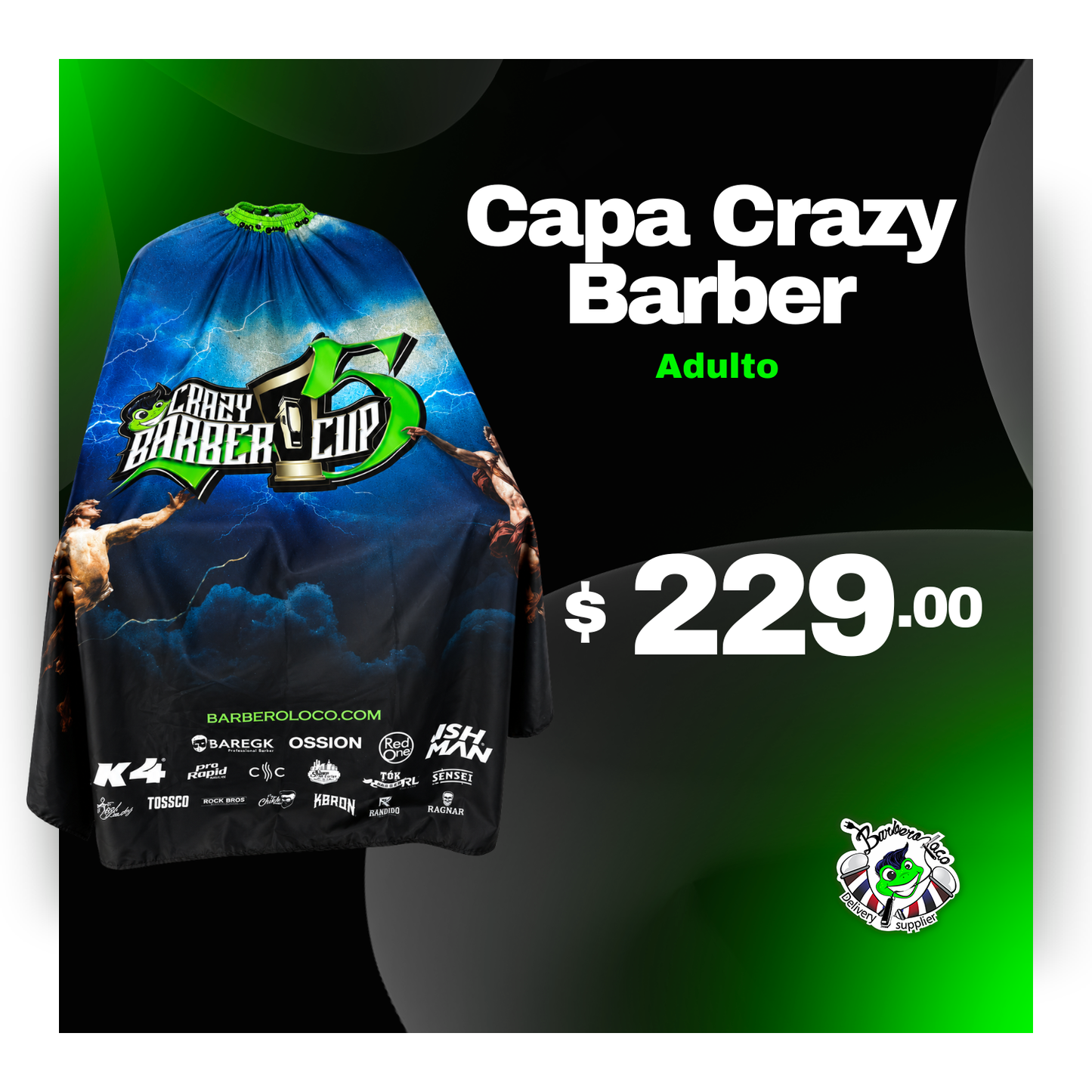 Capa Crazy Barber Cup S/Tatuaje