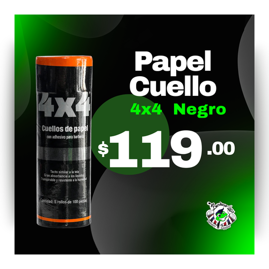 Papel Cuello 4x4 Negro Paquete c/500 tiras