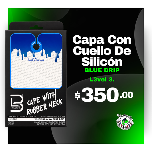 Capa con Cuello de Silicon Blue Drip L3VEL3