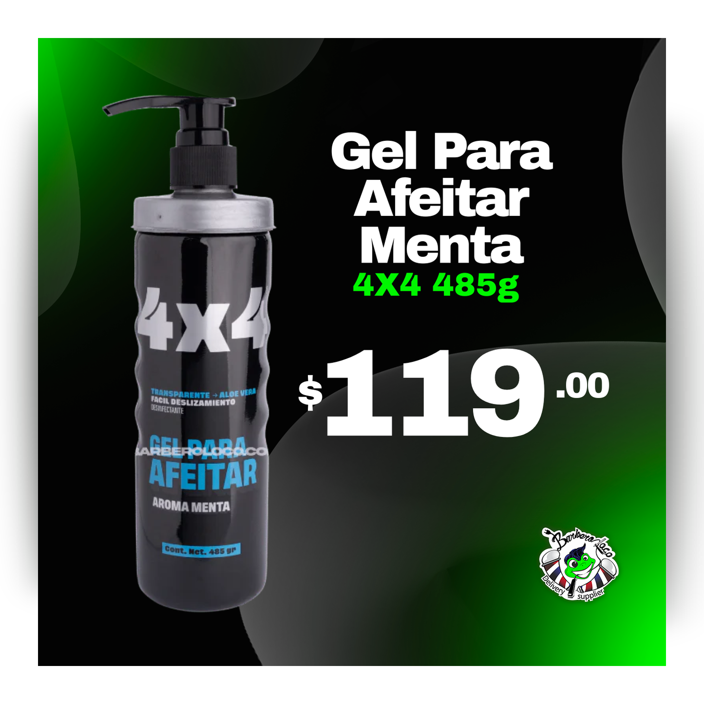 Gel para Afeitar Menta 4x4 485 g