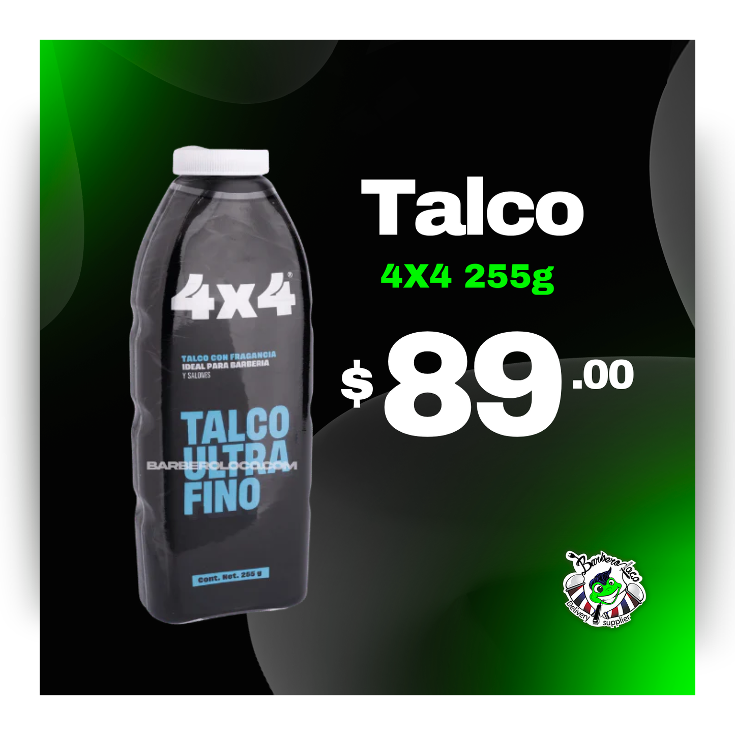 Talco Menta 255g 4x4