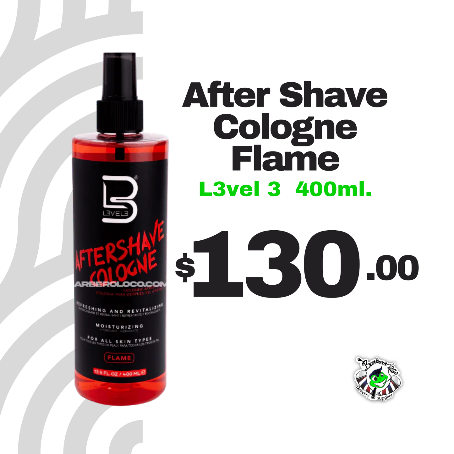 After Shave Cologne Flame L3VEL 3 400 ml