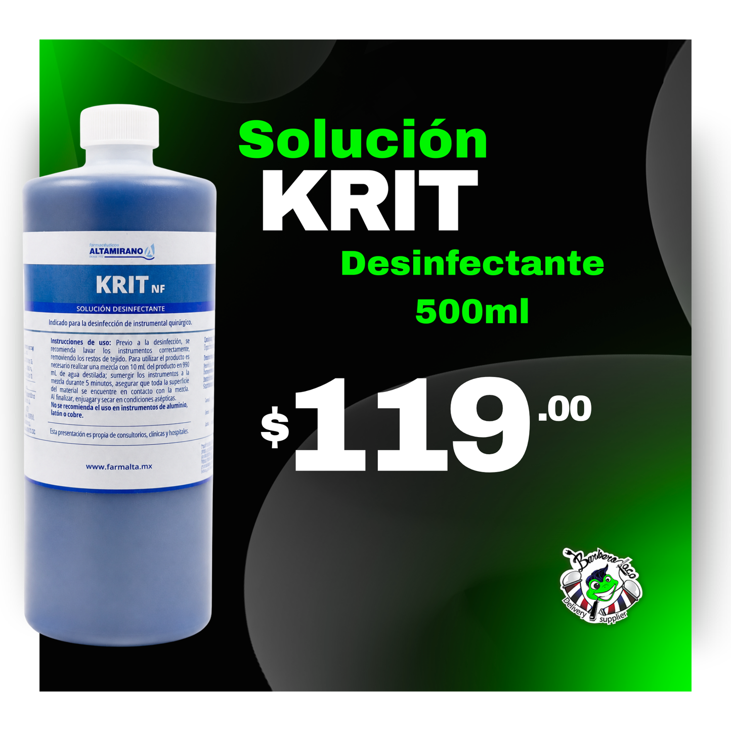 Solución Desinfectante Krit Germicida