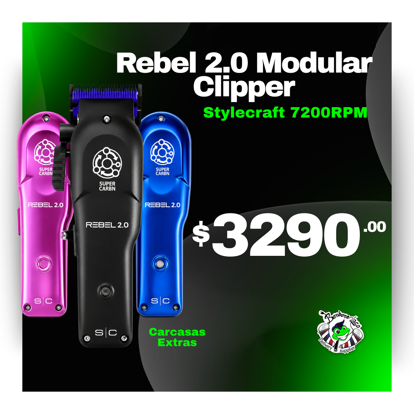 Clipper Rebel 2.0 Modular 7200 RPM | Stylecraft