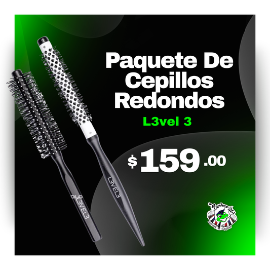 Paquete de Cepillos Redondos L3VEL3