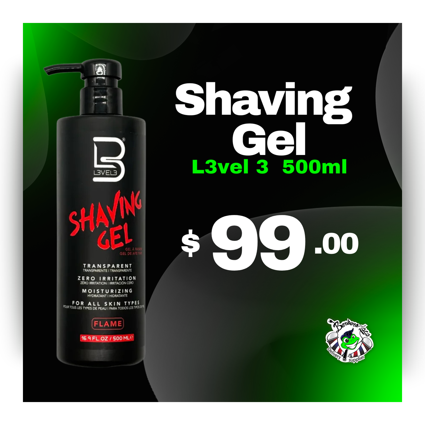 Shaving Gel Flame L3VEL 3 500 ml