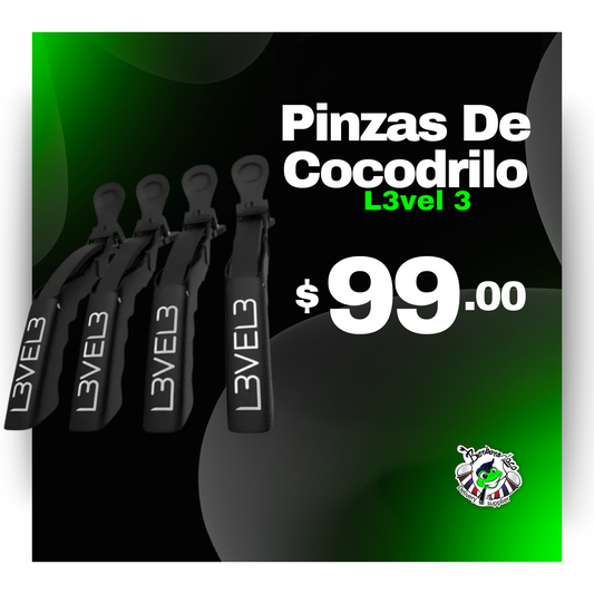 Pinzas Cocodrilo 4pz | L3VEL3