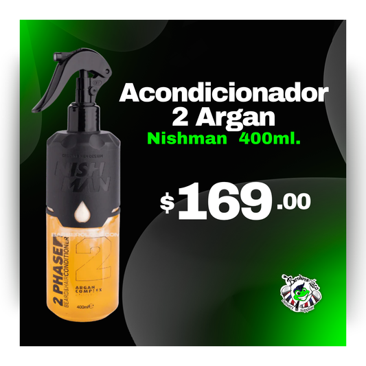 Acondicionador NISHMAN 2 Barba y Cabello Argán 400 ml