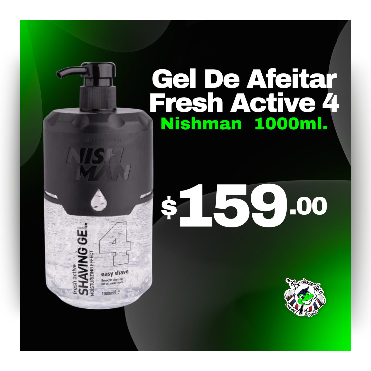 Gel de Afeitar NISHMAN Fresh Active 4 1000 ml