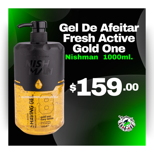 Gel de Afeitar NISHMAN Fresh Active Gold One 8 1000 ml