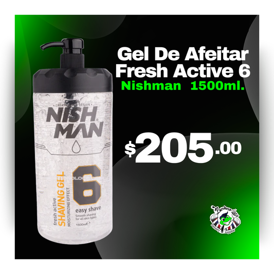 Gel para Afeitar NISHMAN Fresh Active 6 1500 ml