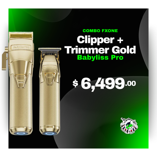 BaBylissPRO Combo FXONE Clipper + Trimmer – Color Dorado