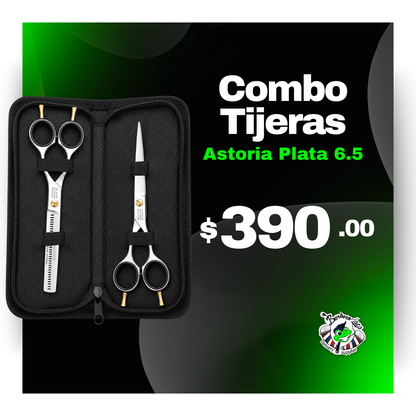 Combo Tijeras Astoria Plata 6.5