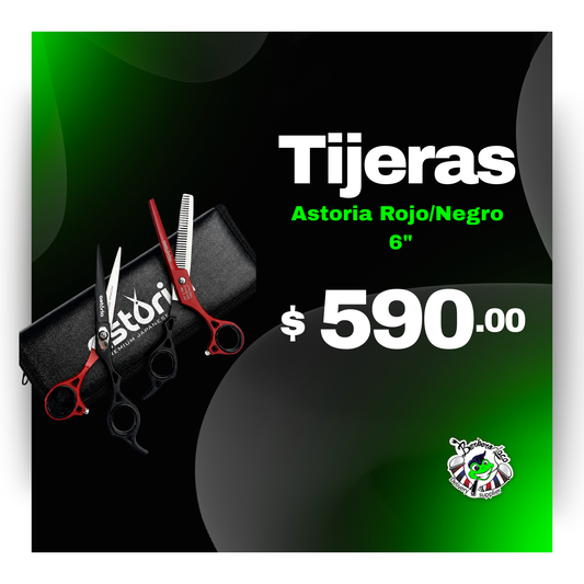 Tijeras Astoria Rojo/Negro 6"