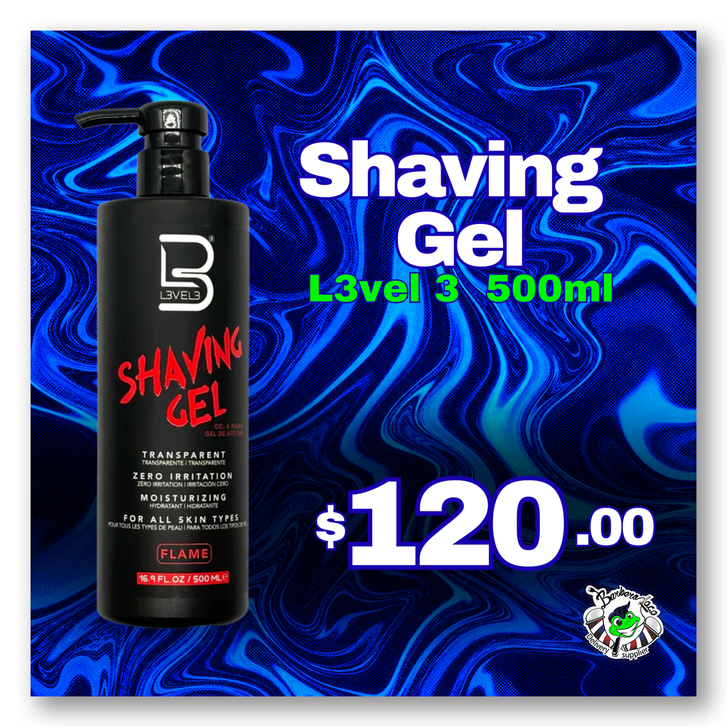 Shaving Gel Flame L3VEL 3 500 ml