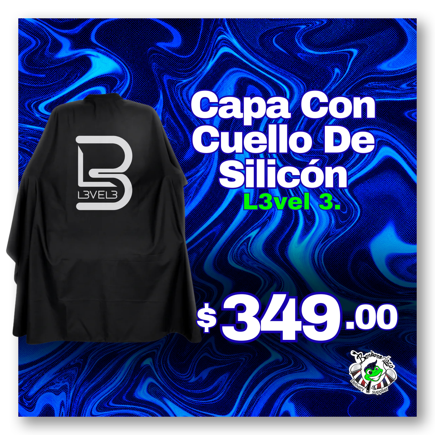 Capa con Cuello de Silicon Black L3VEL3