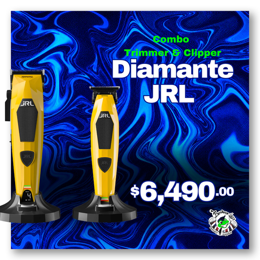Combo Diamante JRL Clipper y Trimmer Motor Brushless Amarillo