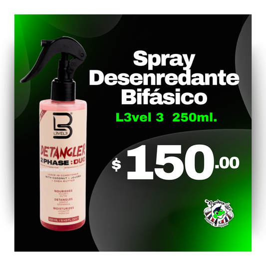Spray Desenredante Bifásico L3VEL 3 250 ml