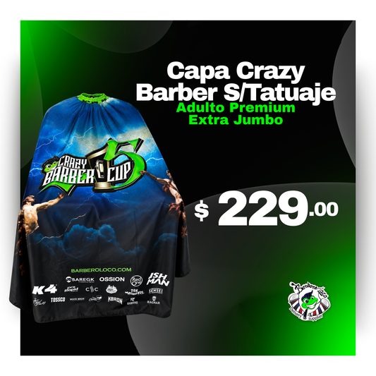 Capa Crazy Barber Cup S/Tatuaje