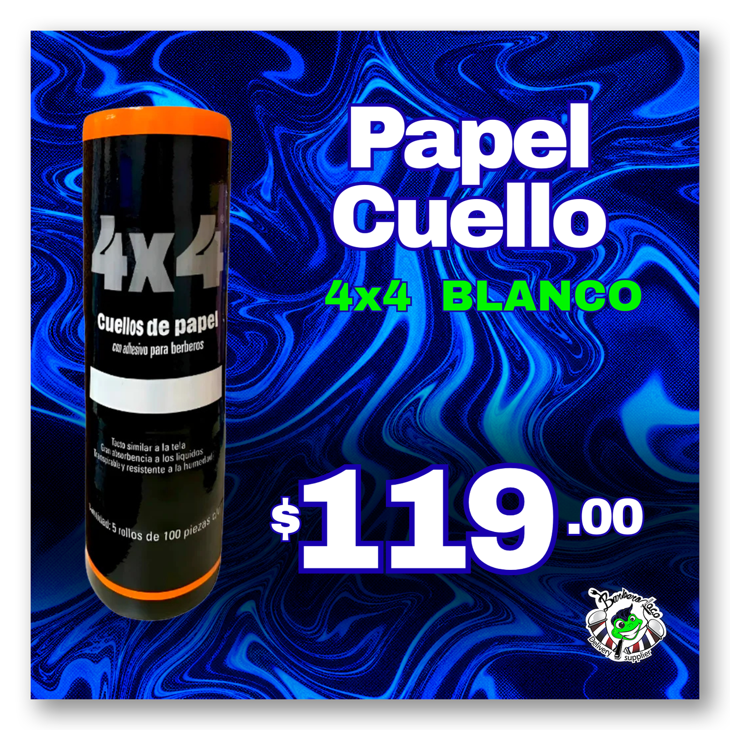 Papel Cuello 4x4 Blanco Paquete c/500 tiras