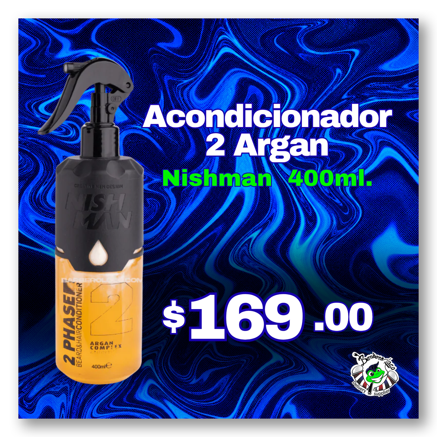 Acondicionador NISHMAN 2 Barba y Cabello Argán 400 ml