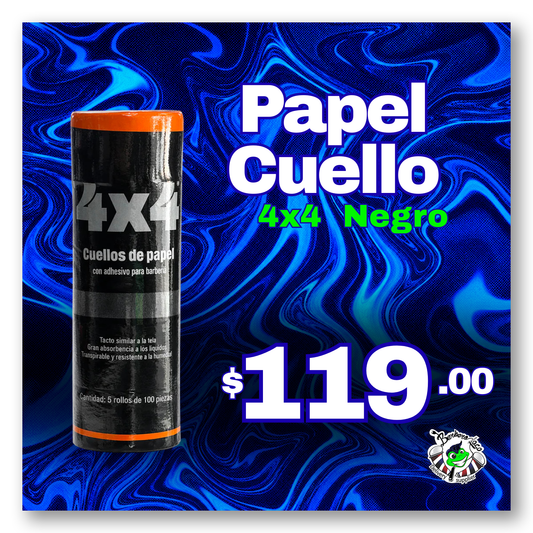 Papel Cuello 4x4 Negro Paquete c/500 tiras