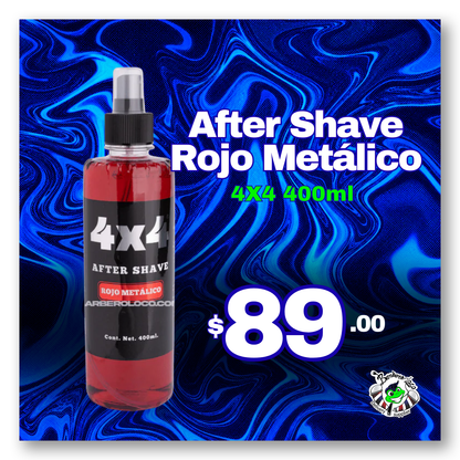 After Shave 4x4 Rojo Metálico 400 ml