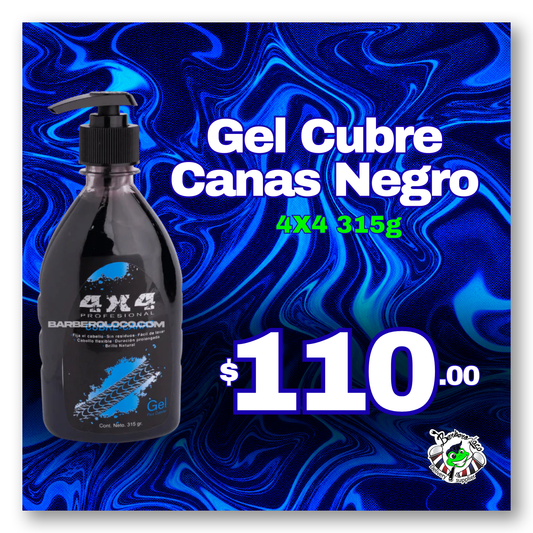 Gel Cubre-Canas Negro 4x4 315 g