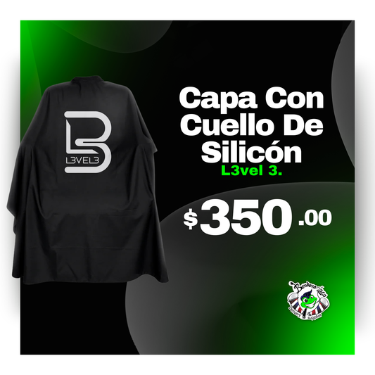 Capa con Cuello de Silicon Black L3VEL3