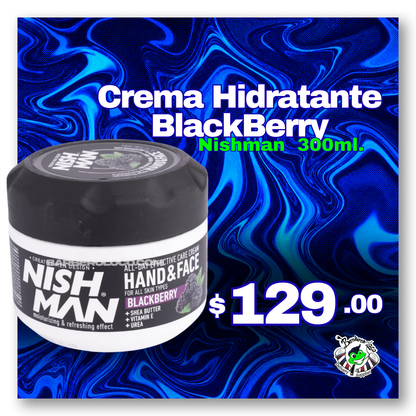Crema Hidratante Manos y Cara Blackberry de Nishman 300 ml