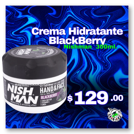 Crema Hidratante Manos y Cara Blackberry de Nishman 300 ml