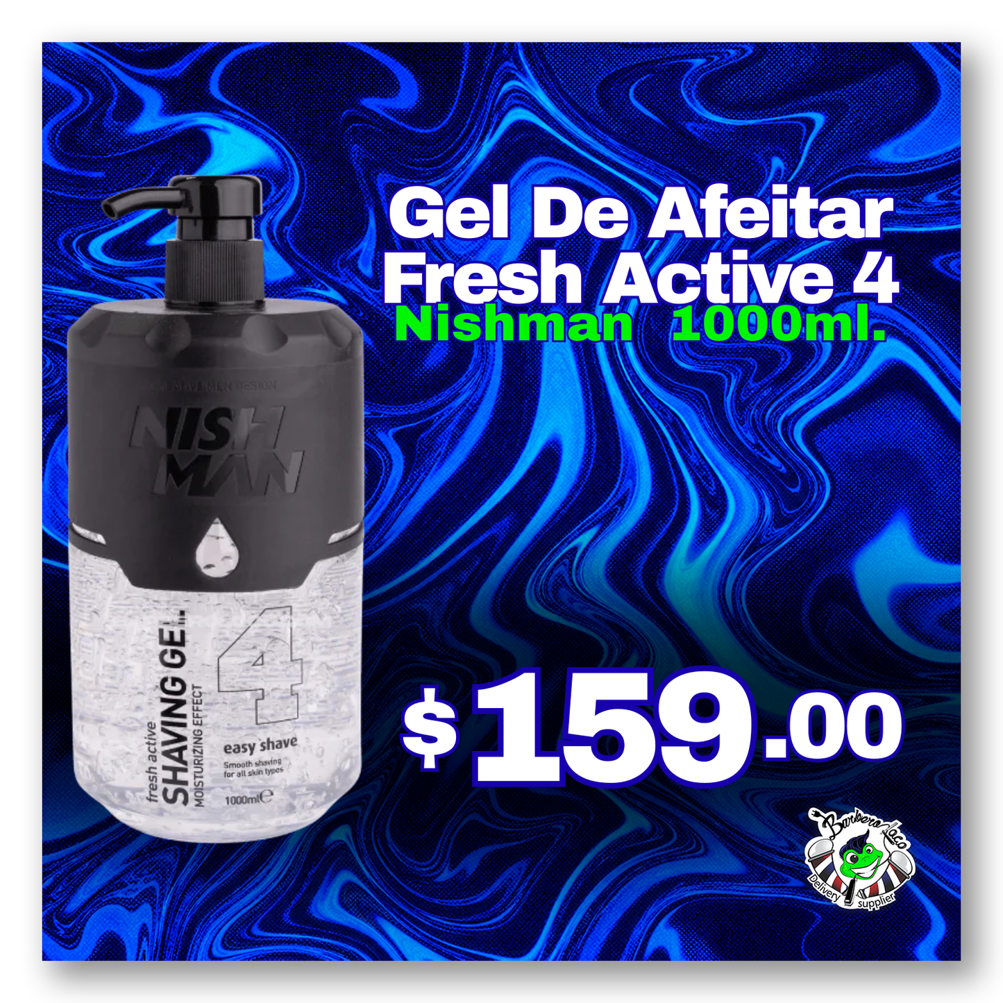 Gel de Afeitar NISHMAN Fresh Active 4 1000 ml