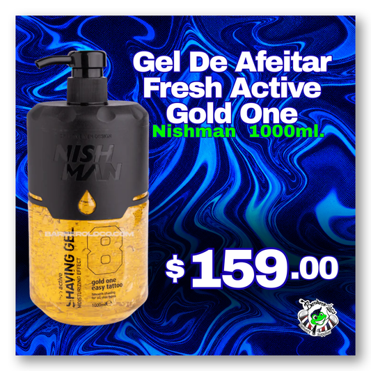 Gel de Afeitar NISHMAN Fresh Active Gold One 8 1000 ml