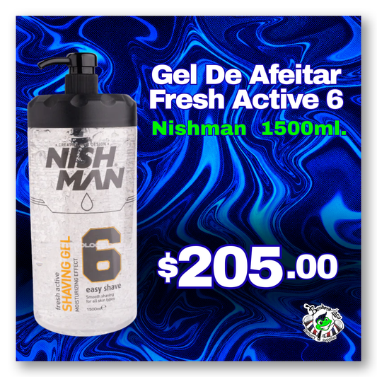 Gel para Afeitar NISHMAN Fresh Active 6 1500 ml